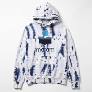 Isabel Marant Etoile Mansel Tie-Dye Logo Hoodie Sweatshirt Mens XS Luxury Street